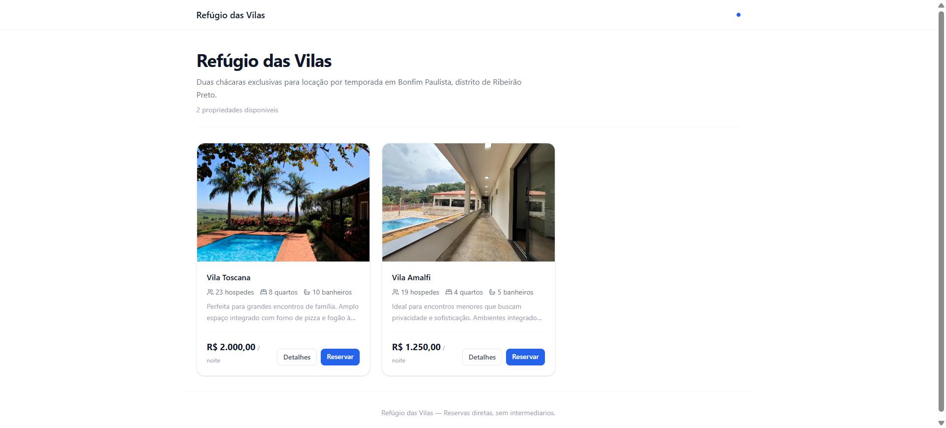 Venda direto com seu site de reservas